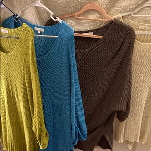 Cozy Knit Sweater - Blue, Brown, Cream,Green 4 sweaters